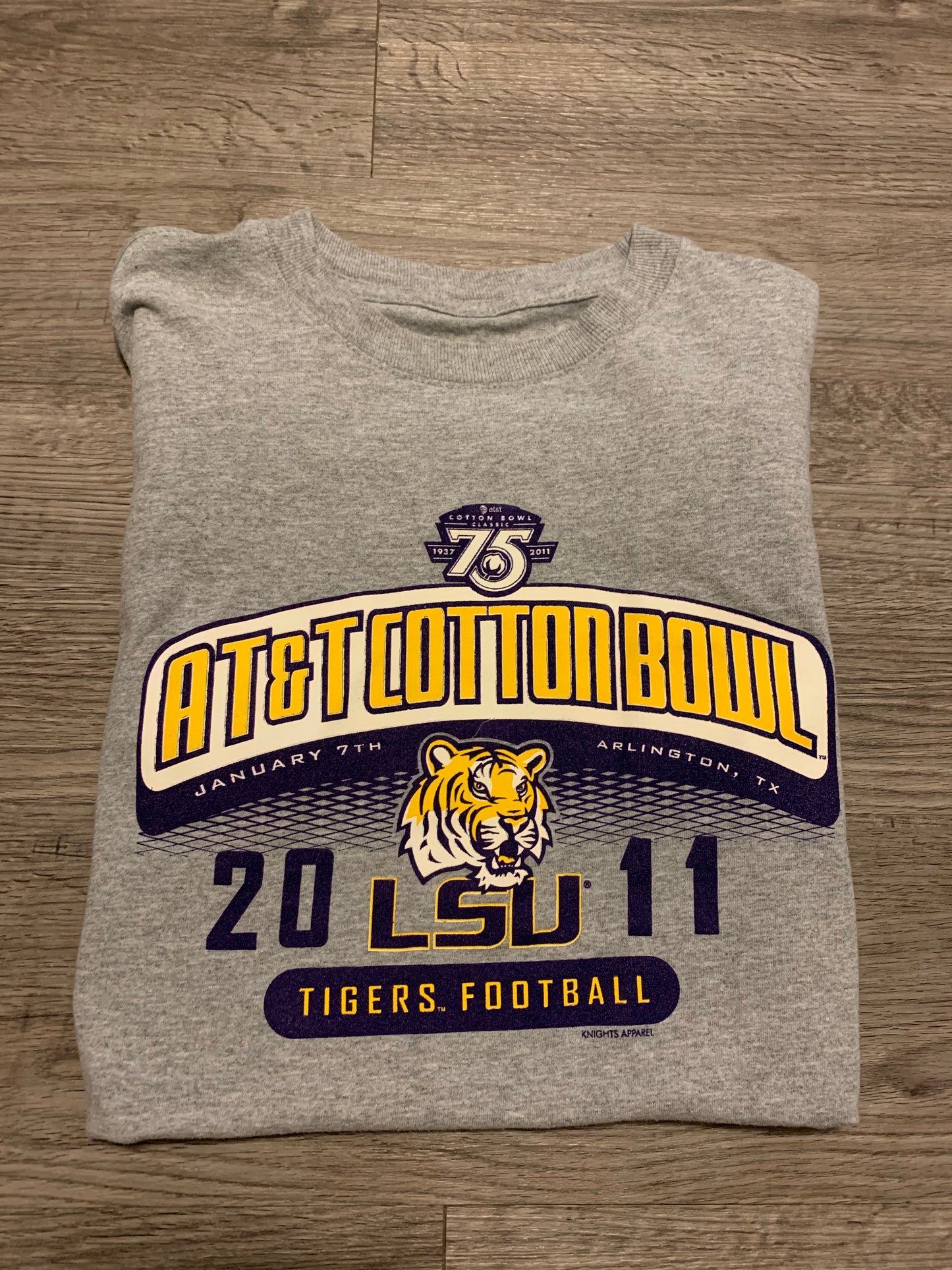 2011 Pro Edge January 7th Arlington Texas 75th Anniversary AT&T Cotton Bowl Tee Shirt