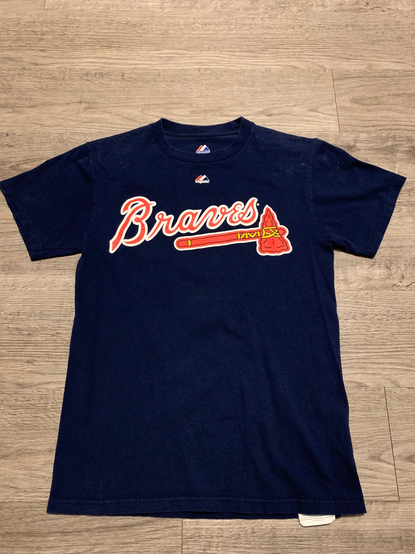 Vintage Y2K Majestic MLB Atlanta Braves Chipper Jones Baseball Tee Shirt