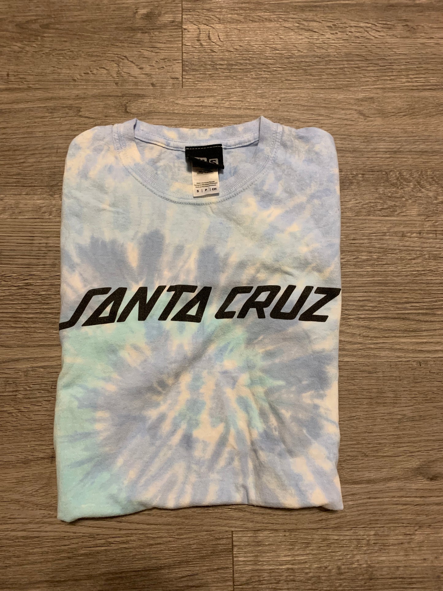 Vintage Y2K Santa Cruz Tie Dye Skater Tee Shirt