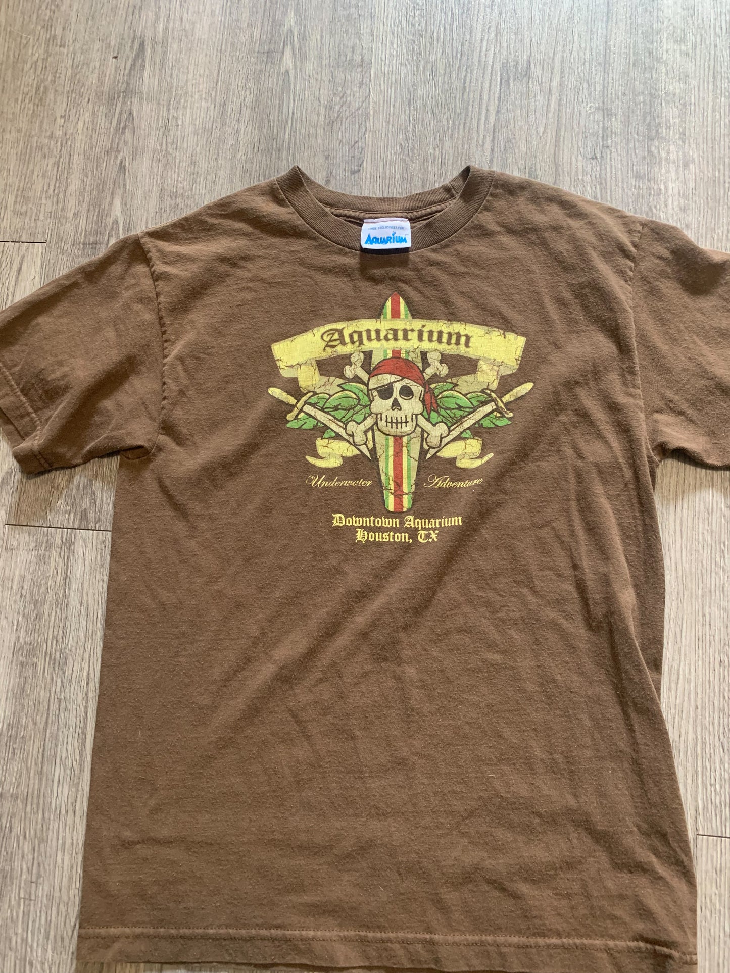 Vintage Underwater Adventure Downtown Aquarium Houston Texas Tee Shirt