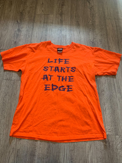 Harley Davidson Life Starts At The Edge Front T Shirt