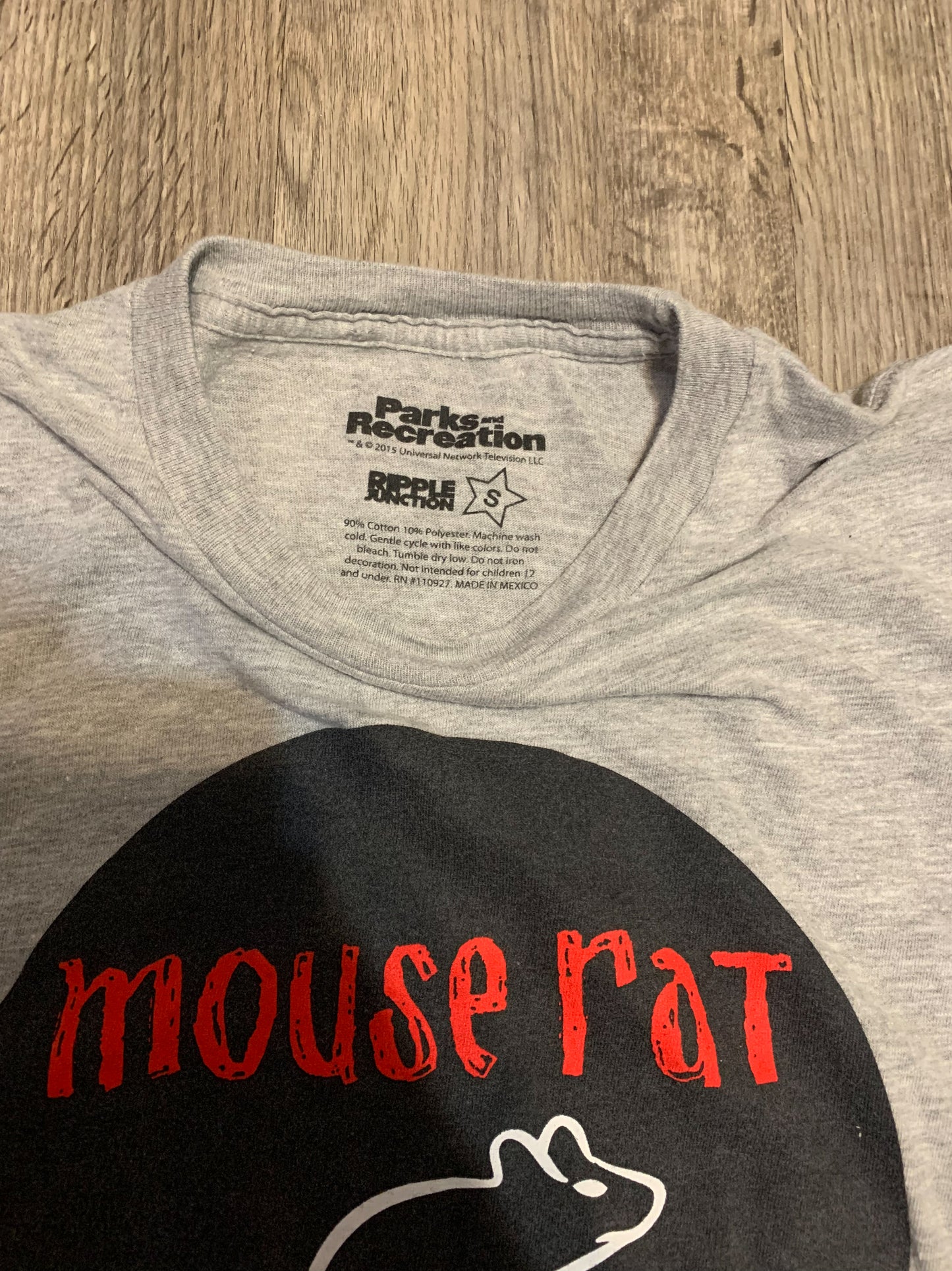 2015 Ripple Junction Mouse Rat Parks And Recreation Tee Shirt